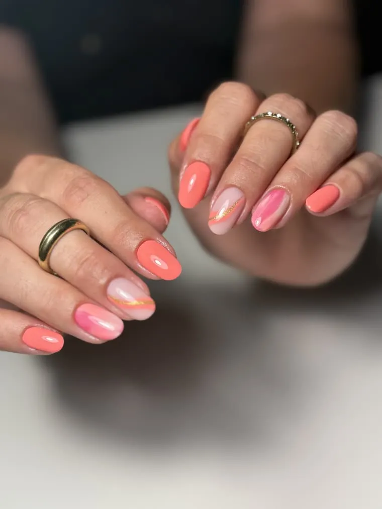 Dégradé corail lumineux